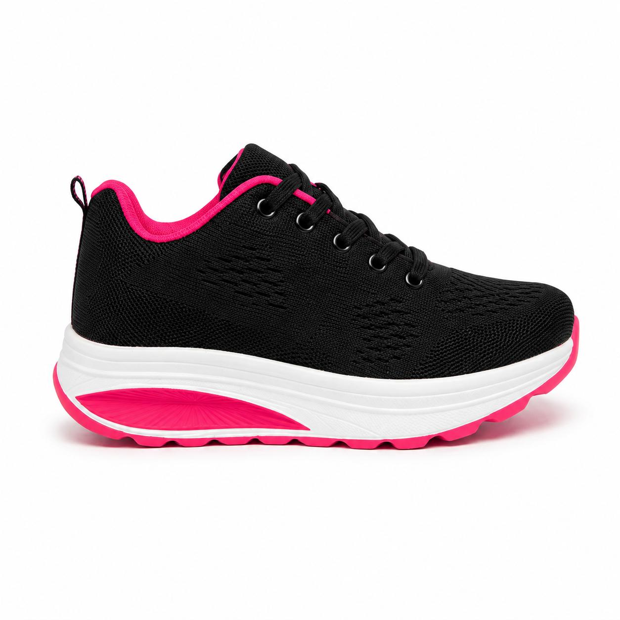 Adidași Sport Damă Urban Flex – Negru cu Roz